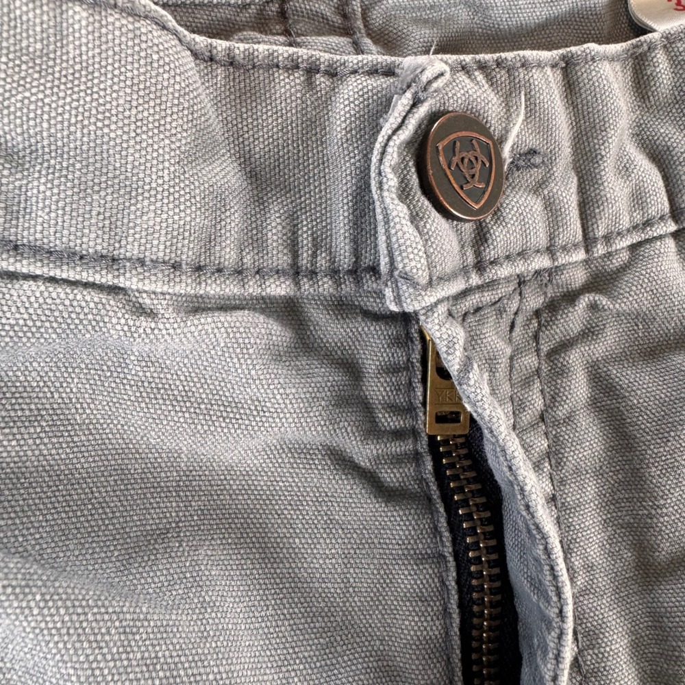 Ariat FR M4 Relaxed Boot Cut Work Pants Mens 32x30 Gray Westex UltraSoft Canvas - Picture 6 of 13